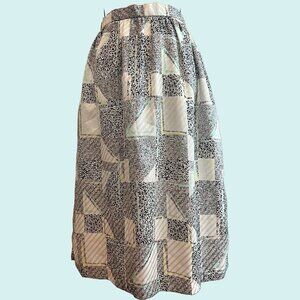 Vintage 80s Mod Abstract Print Skirt by Premonitions Size 12